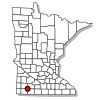 Minnesota map showing Talcot Lake WMA location
