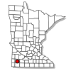 Minnesota map showing Slayton location