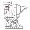 Minnesota map showing Thief River Falls location