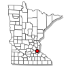 Minnesota map showing Vermillion River location