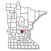 Minnesota map showing Sauk Rapids location