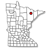 Minnesota map showing Tower location