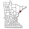 Minnesota map showing Two Harbors location