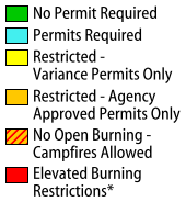 Burning Restrictions Map Legend